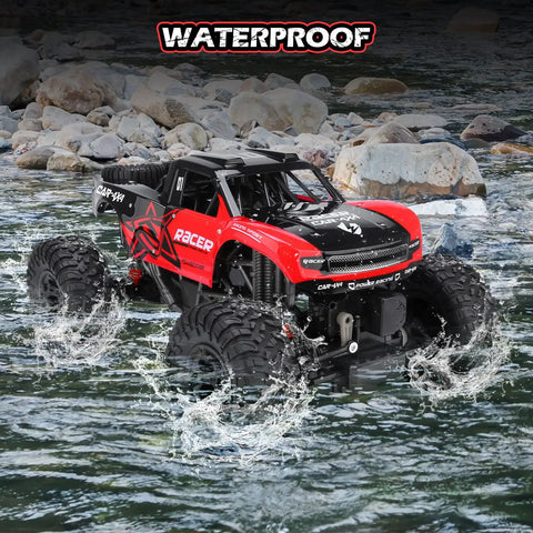 4x4 Offroad RC Truck Amphibious 1 12 Scale Monster Beast With Dual Motors Waterproof Chassis Rugged Crawler in water