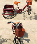 Adult Three Wheel Tricycle With Pedals Cargo Trike With Back Cabin Front And Rear Brakes Hydraulic Front Fork