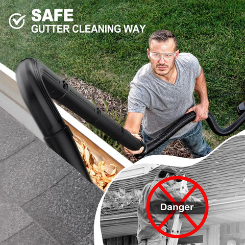 Ground Level Gutter Cleaning Tool Attachments For 2.5 Inch Shop Vac No Ladder Needed Clean Leaves And Debris From Gutters