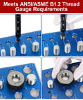 59 Nut And Bolt Thread Checker With Full Size Bolt And Nut Sizer Gauge 22 Standard And 22 Metric 15 Drill Bit Holes