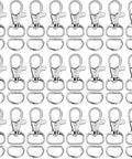 Top Shelf Badass Heavy Duty Zinc Alloy 120 Piece Keychain Clip Hooks And D Rings Set Featuring Swivel Snap Fasteners for backpacks