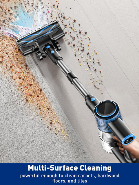 Cordless Vacuum Cleaner With 8 In 1 Versatility Lightweight Beast Mode Suction for home cleaning debris on hard floors