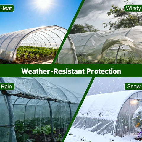 Greenhouse Plastic Sheeting 6.5 ft by 5.9 ft Clear Polyethylene Film For Outdoor Plants Gardens Farms And Agriculture Waterproof Windproof Frost Protection Built To Last Tear Resistant Cover