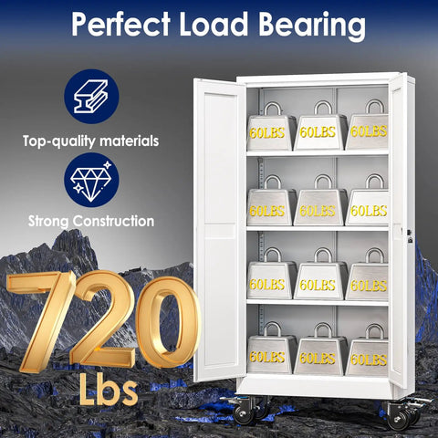 Rolling Metal Garage Storage Cabinet With Locking Doors And Wheels Tough As Nails Tool Locker With 3 Adjustable Shelves