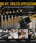 Multi Size Rivet Nut Tool Kit M3 To M12 With Matching Rivet Nuts For Metal Sheets And Aluminum Panels Auto Repair Ready Threaded Inserts for automotive, electronics, furniture, metalwork