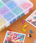 Killer 600 Color Push Pins With Solid Steel Points For Bulletin Boards Maps And Office Desks Sweet 1 Inch Standard Thumb Tacks in assorted colors.