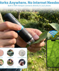 Pro Grade Skin Analysis Microscope With Stand For Home And Salon 1000X 1080P HD Wireless USB Camera in use on leaf