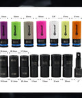 20 Piece One Half Inch Drive Lug Nut Socket Set Color Coded By Size With Thin Wall Non Marring Six Point Impact Lug Extractor Kit