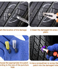Step-by-step guide using 100 Piece Tire Plug Repair Kit No Tire Removal Needed Patch Tools With Portable Storage Bag For Quick Flat Tire Fix