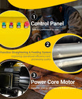 Heavy Duty Rebar Straightening And Cutting Machine 6 To 14mm Scrap Rebar Straightener control panel, feeding system, power motor