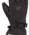 Waterproof Insulated Women’s Aquabloc Down Gauntlet Gloves 3 Layer Windproof Breathable Shell With Stick Grip Palm Fingers in black