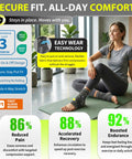 Woman wearing Ankle Brace With Strap For Pain Relief From Sprains And Plantar Fasciitis, Achilles Tendonitis Support, Size L