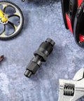 Durable Carbon Steel Bicycle Crank Remover Puller Kit for bike crankset arms with toolbox background.