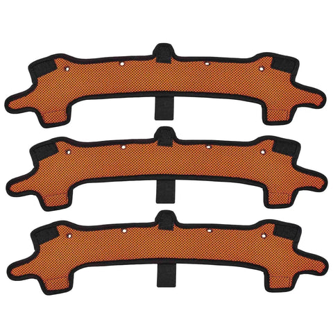 Three Pack Skullerz 8984 Hard Hat Sweatband Replacement For Easy On Off Comfort Moisture Wicking Anti Stink in Orange
