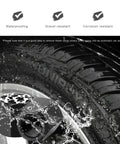 Image of Dope Cow Print Tire Valve Stem Caps 4 Pack Aluminum Wheel Valve Covers For Cars Trucks SUVs Airtight Dust Proof Corrosion Resistant with water splashing for waterproof effect.