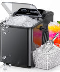 Sweet Crunchy Nugget Ice Maker For Countertop whips up thirty five pounds soft chewable pellet ice daily with drinks.