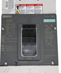 Heavy Duty Three Pole Industrial Molded Case Circuit Breaker Eight Hundred Amps Four Eighty Six Hundo Thermal Magnetic Trip Nmg Frame G. Gray steel housing, rated 800A, features safety labels.
