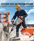 Heavy Duty Electric Jack Hammer Delivers 1700 Watts Of Knockout Punch At 1900 Bpm to efficiently break concrete with cooling system.