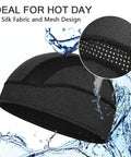Cooling Mesh Helmet Liner Beanie For Men And Women Sweat Wicking Skull Cap Under Helmets For Cycling Running And Workouts