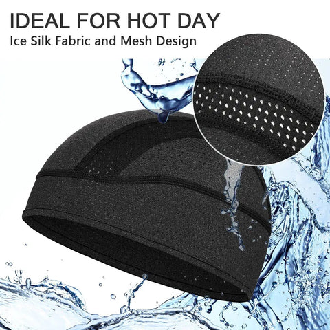Cooling Mesh Helmet Liner Beanie For Men And Women Sweat Wicking Skull Cap Under Helmets For Cycling Running And Workouts