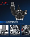 Front Steering Knuckle And Wheel Bearing Hub Assembly For Ford Focus 2006 2007 2008 2009 2010 2011 Right Passenger Side Replacement LK004 698406 Compatible