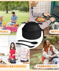 New 3 In 1 Microwave Ramen Cooker Bowl With Lid For Instant Soup Pasta And Rice Maker, Essential Dorm Room Kitchen Gadget For College Students, Easy Cleanup, Versatile Meal Solution, Great Holiday Gift In Black used in various settings