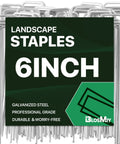 25 Pack 6 Inch Landscape Staples 11 Gauge Galvanized Lawn Stakes For Securing Weed Barrier Fabric And Ground Stabilization