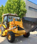 Built Tough Heavy Duty Backhoe Loader for Construction and Farm Work with Mighty Front Loader on site