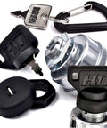 Heavy Duty Ignition Key Switch With Dual Protection Upgrade, 3-Position 5-Pin Starter, Sealed Dust and Water Guard, Includes 2 Keys