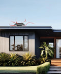 Top Tier Heavy Workhorse Roof Mount Whole House Fan For Flat Roofs With Zero Attic visible on modern home roof.