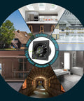 Circular image showing 6 Inch Exhaust Fan For Kitchen Bathroom Attic And Garage With 308 CFM Wall Mount Vent Metal Extractor scene.