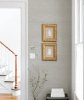 Interior with Crossweave Peel And Stick String Wallpaper Gray Textured Real String Look Repositionable Wall Covering