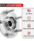 Front Wheel Hub And Bearing Assembly For Ford Escape 2001 To 2012, Mazda Tribute 2001 To 2011, And Mercury Mariner 2005 To 2011, 5 Lug Hub Replacement, Plug And Play, OE Quality, Ready To Install with low noise and high rotating speed advantages