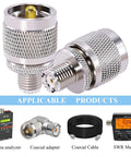Two Pack PL259 To Mini UHF Coax Adapter Set, PL259 Male To Mini UHF SO239 Female RF Coax Connector for CB Ham Radios