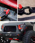 2 Pack 0.75 Inch D Ring Shackles Beefy Heavy Duty Forged Steel Screw Pin Shackles WLL 4.75T on truck towing setup