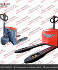 Robust Chicago Lifts Full Electric Pallet Jack 4400 Lb Capacity With 48 Inch By 27 Inch Fork Size For Heavy Duty Warehouse Moving And Logistics, side view with ergonomic handle.