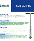 T Handle Stainless Steel Soil Probe 2 Inch Core Sample Tool For Lawn And Turf Easy Deep Core Sampling For Yard Garden And Lawn Care Durable Hand Tool Ready with features and use instructions.