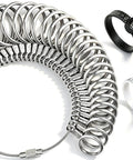 Must Have Ring Sizer Measuring Tool Kit With 27 Piece Stainless Steel Ring Size Set US Sizes 0 To 13 Plus Half Sizes and 2 Plastic Sizers.
