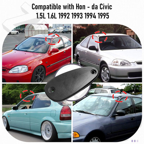 Honda Civic Antenna Hole Plate Cap Cover Kit For 1992 To 2000 1.5L 1.6L Models Replacement in car compatibility display