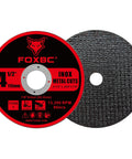 4-1/2 in FOXBC cut-off wheel for angle grinder, .045 in thick, 7/8 in arbor, metal cuts, 50-pack