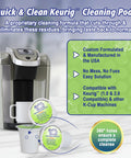 4 Pack Cleaning Cups With Descaler Bundle 2.0 Compatible For Keurig Nespresso Ninja Delonghi And All Coffee And Espresso Machines