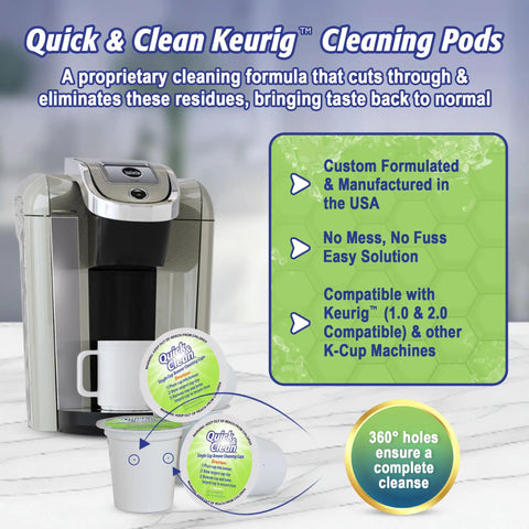 4 Pack Cleaning Cups With Descaler Bundle 2.0 Compatible For Keurig Nespresso Ninja Delonghi And All Coffee And Espresso Machines