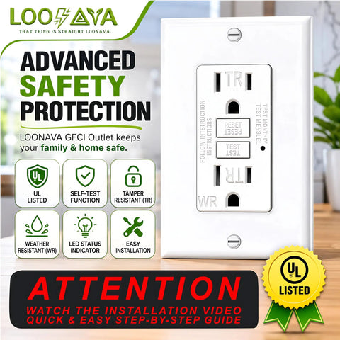 15 Amp Wr White Gfcis Outlet Bundle Bringing Hella Reliable Smart Self Test And Sharp Led Indicators Tamper Locked Weather Tough Gfri Socket Ul Rated For Smooth Diy Installations Anywhere mounted on a wall with safety features.
