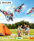 Family in park playing with Foam Remote Control Airplane With Light For Kids And Grownups 360 Degree Flip Fighter Jet