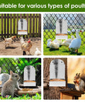 Durable Outdoor Premium Galvanized Steel Oyster Shell And Chicken Grit Feeder featuring roomy hopper auto gravity dispenser, suitable for various poultry.