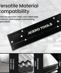 Sheet Metal Bender 12 Inch Folding Tool For HVAC Roofing And Siding Projects shown with metal sheets.