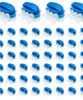 60 Piece 3 Way Wire Connectors Locks Self Stripping IDC Pigtail Connectors For 22-14 AWG Wires, arrayed in rows