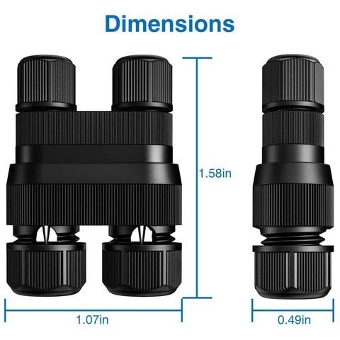 Fastlock2 Low Voltage Wire Connector For Landscape Lighting 14-18 Gauge Waterproof Outdoor Connectors dimensions