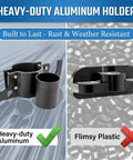 Comparison of Aluminum Trailer Chain Holder Heavy Duty Towing Chain Organizer With 7 Way Plug Holder Cover with plastic version