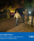 Badass 2K Plus Outdoor Wireless Security Camera With Modular Solar Panel And Rechargeable Battery For All Weathers And No Fuss Wire Free Install Featuring Rock Solid Hd Motion Detection And Night Vision, nighttime view with motion detected.